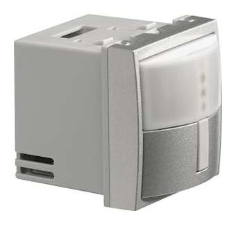 Systo interrupteur automatique infrarouge 3 fils 2 modules Titane|Hager-HAGWS051T