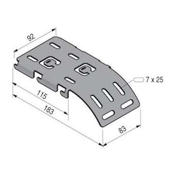 Sortie de câbles SC UF, pour chemins de câbles fil, SZ, montage sans boulons|Niedax France-NDX552144