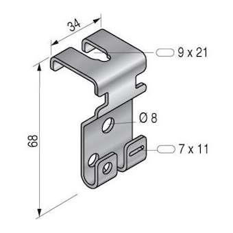 Suspente UFA, I2, pour chemin de câbles fil|Niedax France-NDX554033