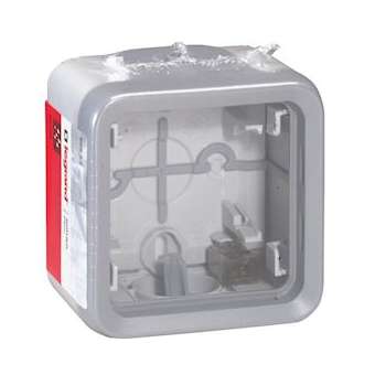 Boîtier étanche Plexo 1 poste pour montage en saillie - gris|Legrand-LEG069952