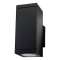 ECHO applique murale cubique noir LED 2x6,2W GU10 3000K classe II IP54