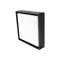 FRAME SQUARE MAXI hublot design noir LED 21W 3000K secours 3h classe II IP66