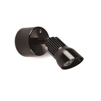 Applique murale haute puissance, noire, 8W, 3000K, IP65, 38DEG|Collingwood-SLHWL140AFWW