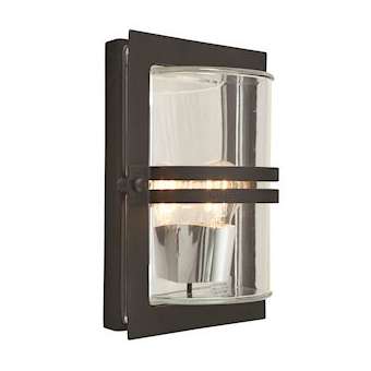 BASEL noir 57W halogène max./E27 IP54 verrerie claire|Norlys-NOS660SV