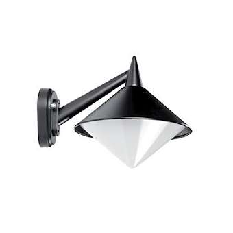 SIRIO - Applique Mur Ext. IP43 IK08, noir, E27 75W max., lampe non incl.|Aric-ARI1862