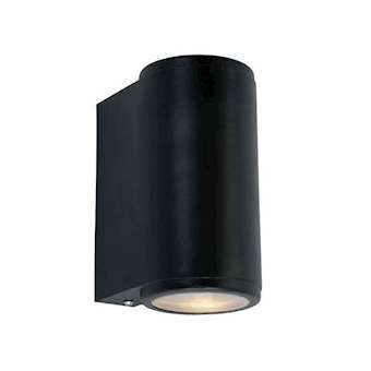 MANDAL noir GU10 2x25W halogène. max. IP44 classe I|Norlys-NOS1371SV