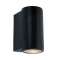 MANDAL noir GU10 2x25W halogène. max. IP44 classe I|Norlys-NOS1371SV