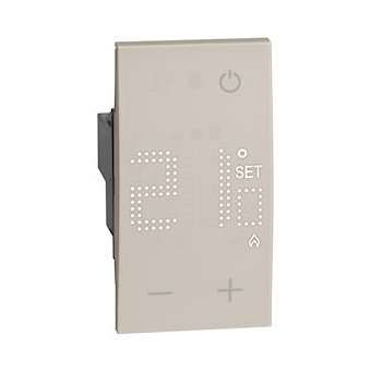 Thermostat électronique avec écran rétro-éclairé Living Now 2 modules - sable|Bticino-TICBTKM4441
