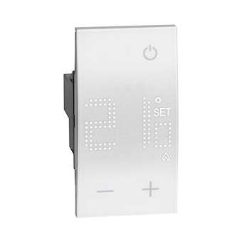 Thermostat électronique avec écran rétro-éclairé Living Now 2 modules - blanc|Bticino-TICBTKW4441