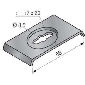 Clame U40, I3, pour assemblage de virages découpés ou suspente plafond|Niedax France-NDX555032