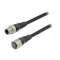 Câble M12 4 broches, PVC, connecteurs femelles et mâles droits 5 m|Omron electronics-OMRXS5W-D421-G81-XR
