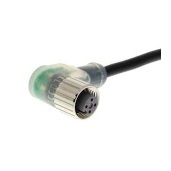 Connecteur, m12, pur, 4 broches, angle droit, 5m, led (pnp)|Omron electronics-OMRXS2F-M12PUR4A5MPLED