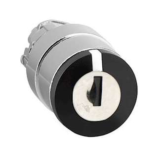 Harmony XB4 - tête bouton tournant à clé 455 - D22 - 3 pos fix - retr GC|Schneider Electric-SCHZB4BG03