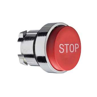 Harmony XB4 - tête bouton poussoir - D22 - dépassant - marqué - rouge|Schneider Electric-SCHZB4BL434