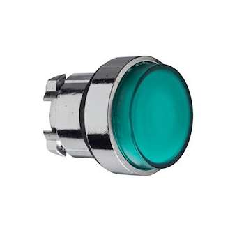 Harmony XB4 - tête bouton poussoir lumineux DEL - D22 - dépassant - vert|Schneider Electric-SCHZB4BW133