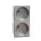 Unica - prise double 2P+T - FR - 45DEG - connexion rapide - Alu - méca seul|Schneider Electric-SCHNU306930
