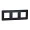 Unica Studio - plaque de finition - Anthracite - 3 postes|Schneider Electric-SCHNU200654