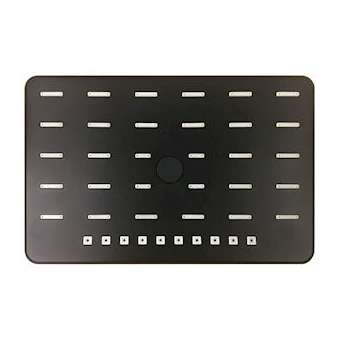 Pomme de tête rectangulaire plaza époxy noir mat 320x200mm|Paini france-PINRENM320ABS