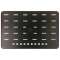 Pomme de tête rectangulaire plaza époxy noir mat 320x200mm