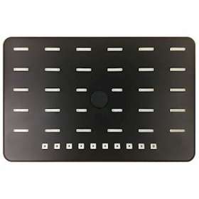 Pomme de tête rectangulaire plaza époxy noir mat 320x200mm|Paini france-PINRENM320ABS