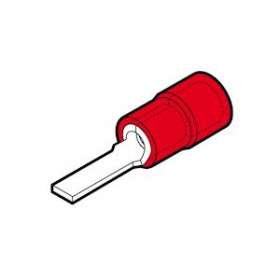 Cosse préisolée à embout plat rouge (0,25 à 1,5 mm²) - L 14 mm|Cembre-CMBRF-PP14