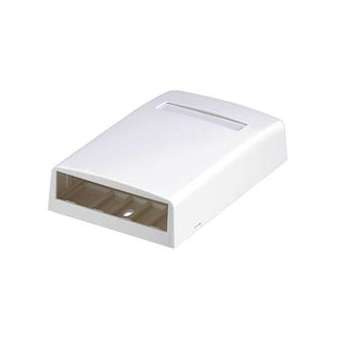 Surface Mount Box, 4 Port, Off White|-PUICBX4IWAY