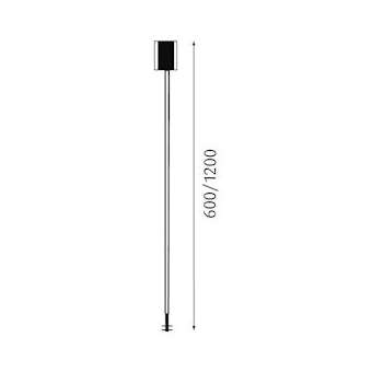 Suspension rigide pour rail 3 phases pour rail 3 p noir Lxl: 600mm|Planlicht-AH471999052