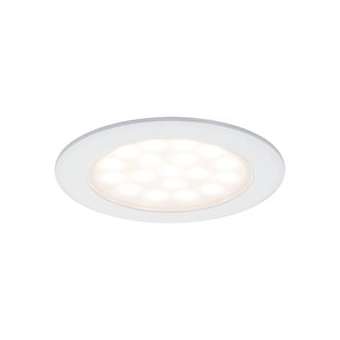 Kit encastrés meubles ronds LED 2x2,5W 6 VA 230/12V 3000 K Blanc dépoli/Alu|Paulmann-PUA99921
