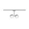 Système URail spot Double Pellet 2x4W Chr mat/Blanc 230V Met/Syn gradable|Paulmann-PUA95471