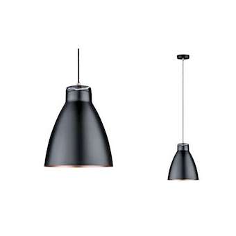 Neordic Roald suspension max 1x20W E27 Noir mat/Gris 230V Métal/Marbre|Paulmann-PUA79609