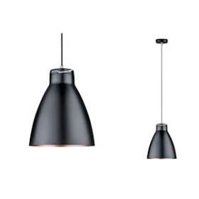 Neordic Roald suspension max 1x20W E27 Noir mat/Gris 230V Métal/Marbre|Paulmann-PUA79609
