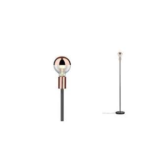 Neordic Nordin Lampadaire max 1x20W E27 Noir/Cuivre mat 230V Marbre/Métal|Paulmann-PUA79614