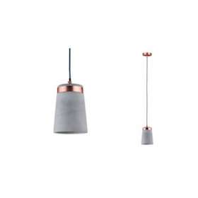 Neordic Stig suspension max 1x20W E27 Gris/Cuivre mat 230V Béton/Métal|Paulmann-PUA79617