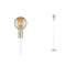 Neordic Nordin Lampadaire max 1x20W E27 Blanc/Doré mt 230V Marbre/Métal