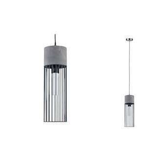 Neordic Henja Henja suspension max 1x20W E27 Gris/Fer brossé 230V Béton/métal|Paulmann-PUA79618