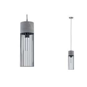 Neordic Henja Henja suspension max 1x20W E27 Gris/Fer brossé 230V Béton/métal|Paulmann-PUA79618