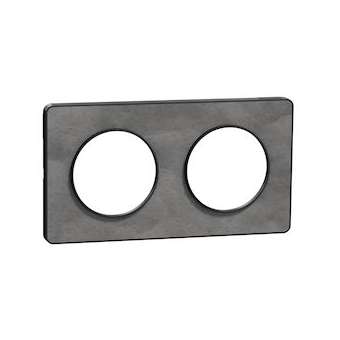 Odace Touch, plaque Ardoise avec liseré Anth. 2 postes horiz/vert. entraxe 71mm|Schneider Electric-SCHS540804V