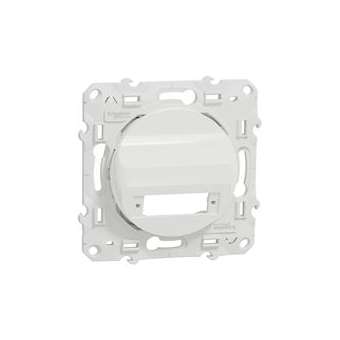 Odace Blanc, prise optique 2 sorties, à compléter avec une traversée VDIB6082001|Schneider Electric-SCHS520405
