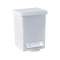 Poubelle à pédale 6 litres 280 x 210 x 210 mm, plastique blanc