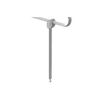 Béquille de soutien 620-670 mm pour barre relevable, tube alu. blanc D 38x25 mm|Pellet asc-PT4048610