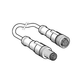 OsiSense XZ - rallonge - mâle M12 3broches droit - fem. M12 3broches droit - 2m|Schneider Electric-SCHXZCR1511040A2