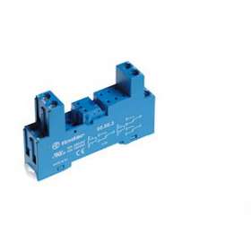 Support 10A 250V séries 4051, 4052, 4061, bleu, étrier plastique, à cage|Finder-FID95853SPA