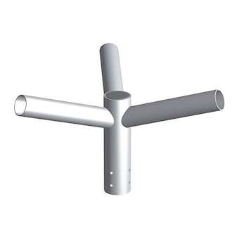 Triple crossette KC en aluminium émerisé, 0.50m, 15 degrés pour fût 60 mm|Petitjean-PTJ7507303141