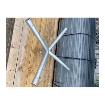 Quadruple crossette KC en acier thermolaqué, 0.50m, 5 degrés pour fût 60mm|Petitjean-PTJ6880884112