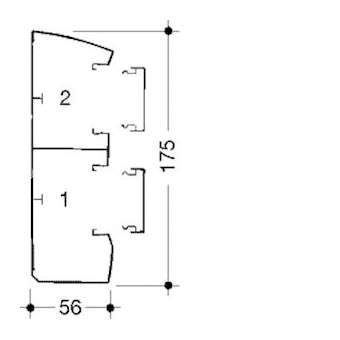 Goulotte appareillable queraz enclipsage direct h 175 x p 56mm L200mm PVC blanc|Hager-HAGGBD5016009010