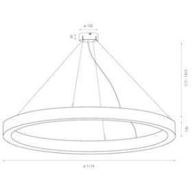 sinus.quiet suspension centrale di/id argent LED LO 4000K 89W 11516lm|Planlicht-AH4R33Z117-QLSIE2840L1S