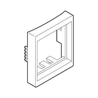 Bague adaptateur pour prise informatique 45x45mm-Pour plinthe Keva-PVC Blanc|Planet wattohm-PLW11094