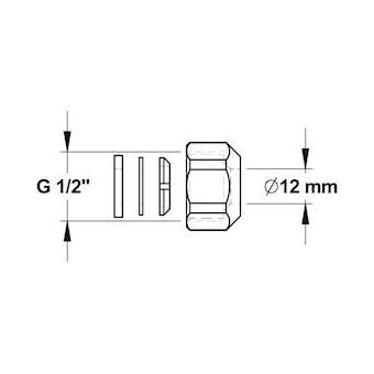 Raccord rapide a bague diam. 15x21 p/tube 12 mm|Presto-PSR70503