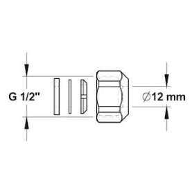 Raccord rapide a bague diam. 15x21 p/tube 12 mm|Presto-PSR70503