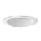 DR235-HO-K-D-W, diffuseur rond mat. synthétique opale, collerette blanche D235|Ridi-RII0202749